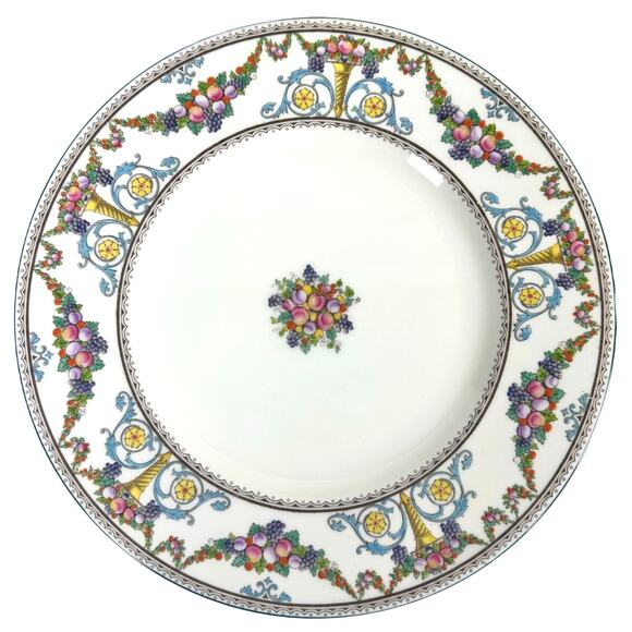 Antique Wedgwood Ventnor Enameled 10.5" Retired Dinner Plate 1920's-Set of 4 - Picture 3 of 8